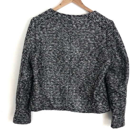 H&M Black and gray metallic side zip jacket sz 12 - Picture 3 of 4